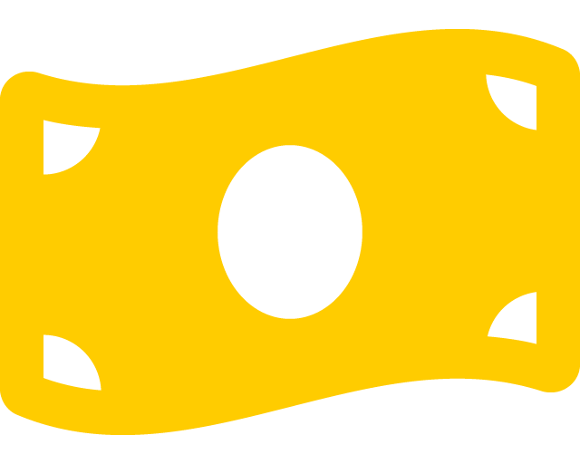 Yellow dollar symbol