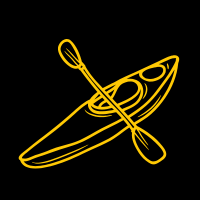 yellow kayak drawing